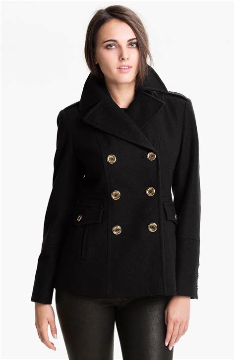 michael kors peacoat women|michael kors wool blend peacoat.